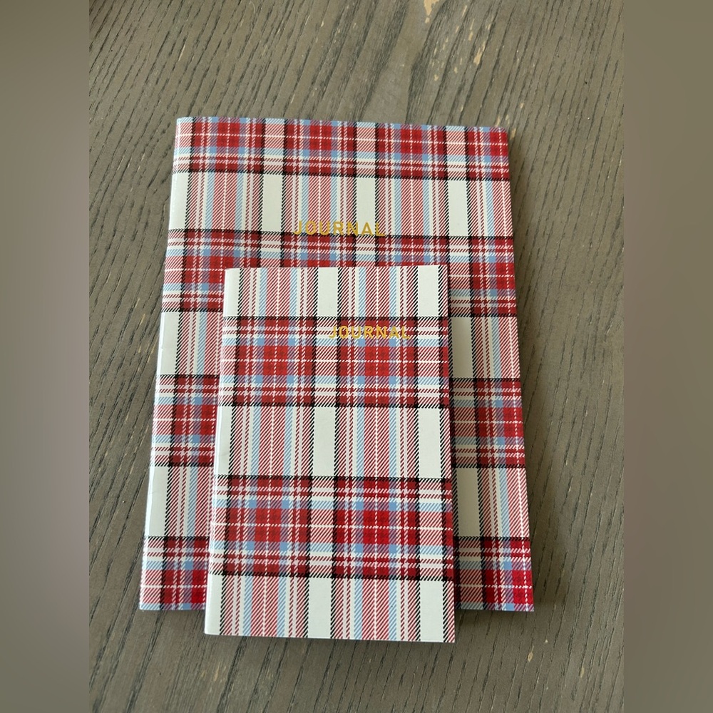 J CREW Tartan Plaid Holiday Notebooks/Journals (set of 2)